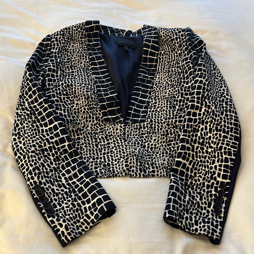 BCBGMAXAZRIA Blur leopard blazer